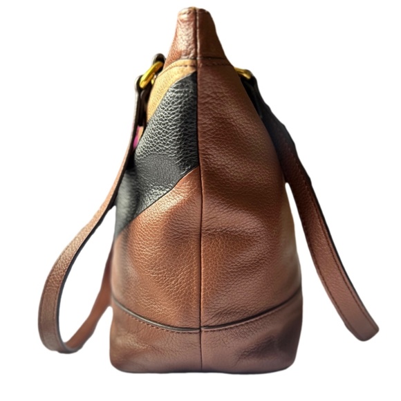 Fossil Multicolor Patchwork Leather Shoulder Bag Purse - Picture 8 of 11